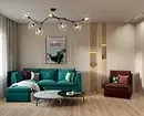 אנו מציירים חדר מגורים בצלילים טורקיז: טכניקות המעצב הטובות ביותר וצילומי הצבעים 2829_42