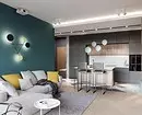 אנו מציירים חדר מגורים בצלילים טורקיז: טכניקות המעצב הטובות ביותר וצילומי הצבעים 2829_44