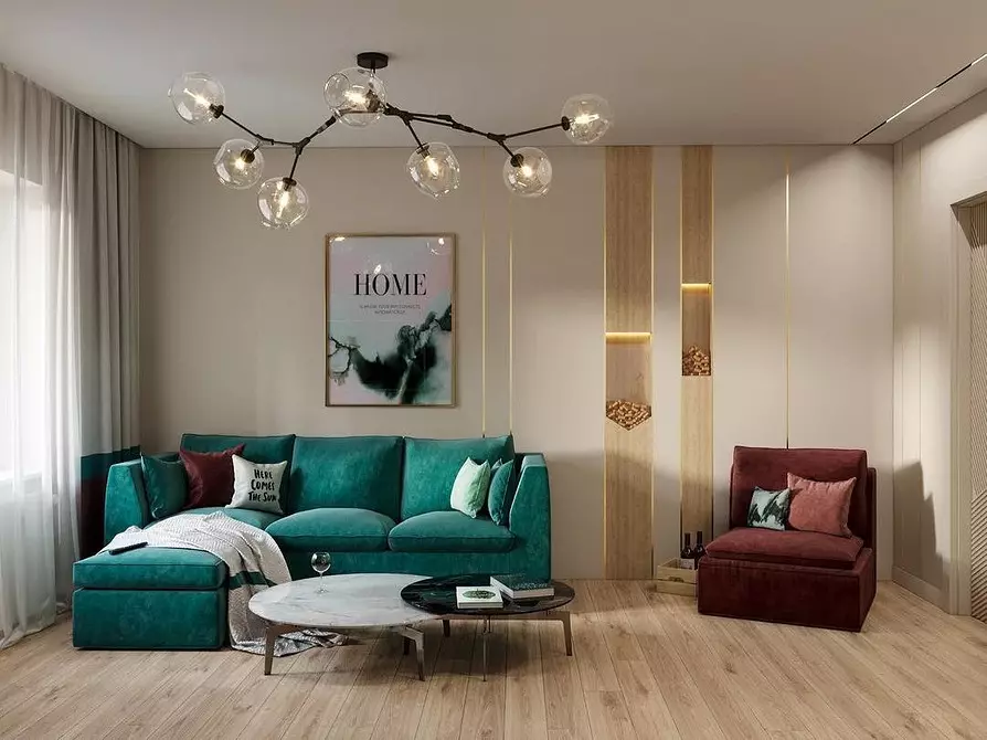 We draw up a living room in turquoise tones: the best designer techniques and color combinations 2829_48