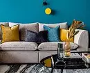 Nous établissons un salon dans des tons turquoises: les meilleures techniques de concepteur et combinaisons de couleurs 2829_9