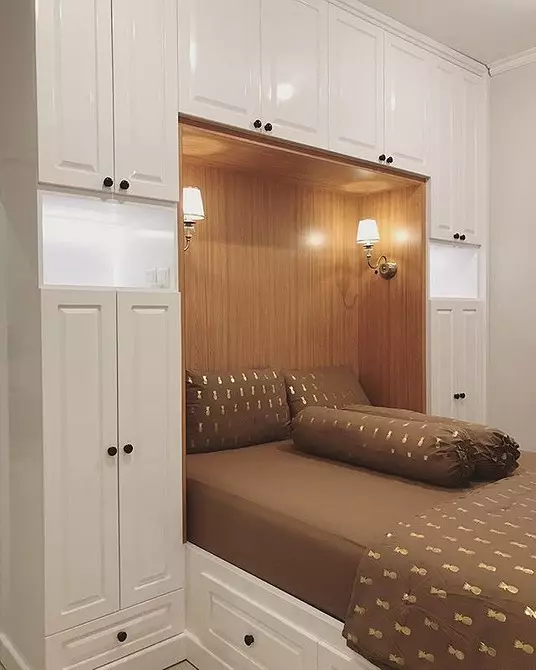 9 ایده های سرد برای تزئین یک اتاق خواب با مساحت 9 متر مربع. M. 28433_49