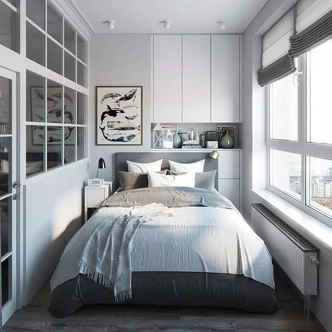 9 ایده های سرد برای تزئین یک اتاق خواب با مساحت 9 متر مربع. M. 28433_56