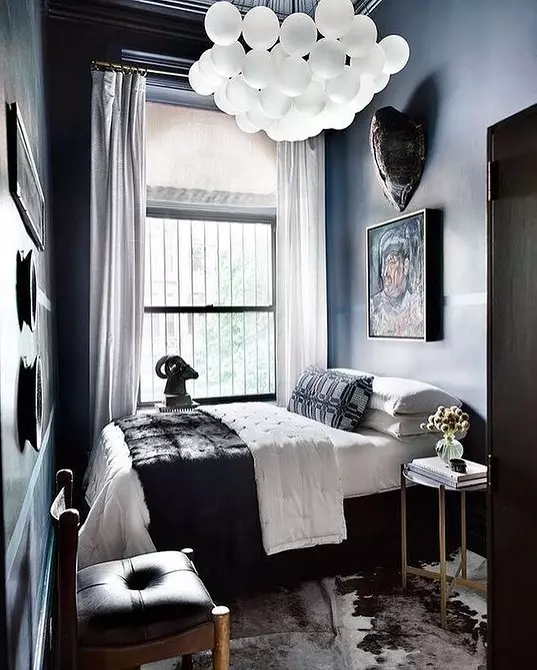 9 ایده های سرد برای تزئین یک اتاق خواب با مساحت 9 متر مربع. M. 28433_64