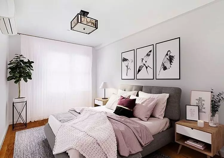 9 ایده های سرد برای تزئین یک اتاق خواب با مساحت 9 متر مربع. M. 28433_68