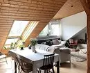 Mansard, sheathed with clapboard: make out the room with its functionality (75 photos) 2865_105