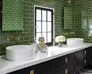 Roheline vannitoa disain: kasutage värvi, nagu spetsialistid 2889_11