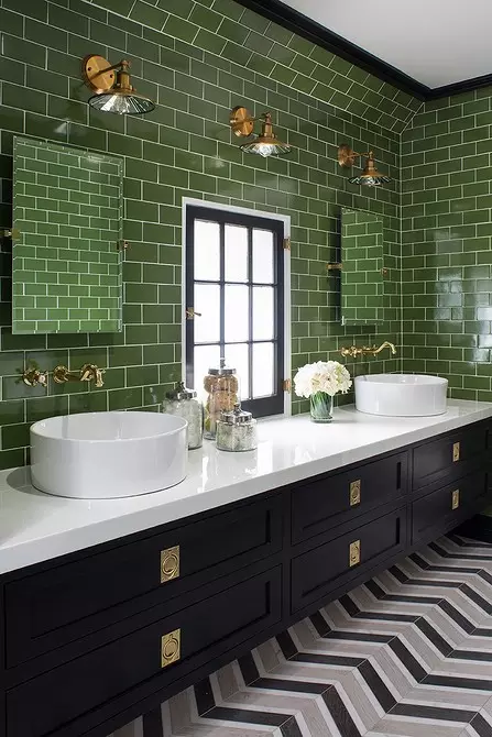 Roheline vannitoa disain: kasutage värvi, nagu spetsialistid 2889_20