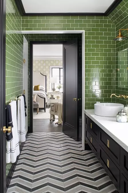 עיצוב חדר אמבטיה ירוק: השתמש בצבע, כמו אנשי מקצוע 2889_31