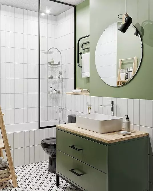 ग्रीन बाथरूम डिजाइन: पेशेवरों की तरह रंग का उपयोग करें 2889_38
