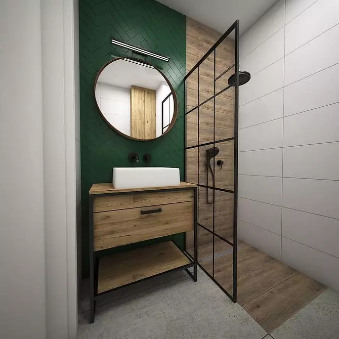 עיצוב חדר אמבטיה ירוק: השתמש בצבע, כמו אנשי מקצוע 2889_82