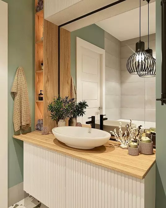Roheline vannitoa disain: kasutage värvi, nagu spetsialistid 2889_84