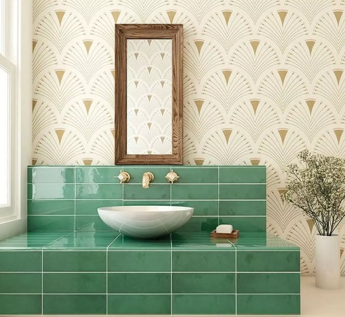 Deseño de baño verde: use cor, como profesionais 2889_99