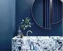 파란 욕실의 추세 디자인 : 적절한 마무리, 색상 및 조합 선택 2892_100