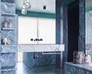 Trek desain kamar mandi biru: Rengse anu pas, pilihan warna sareng kombinasi 2892_101
