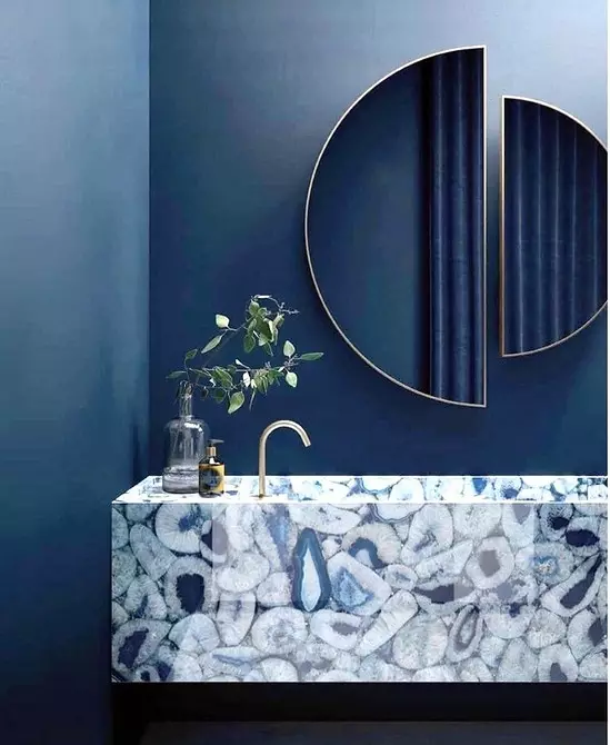 Trend design of the blue bathroom: Proper finish, choice of color and combination 2892_105