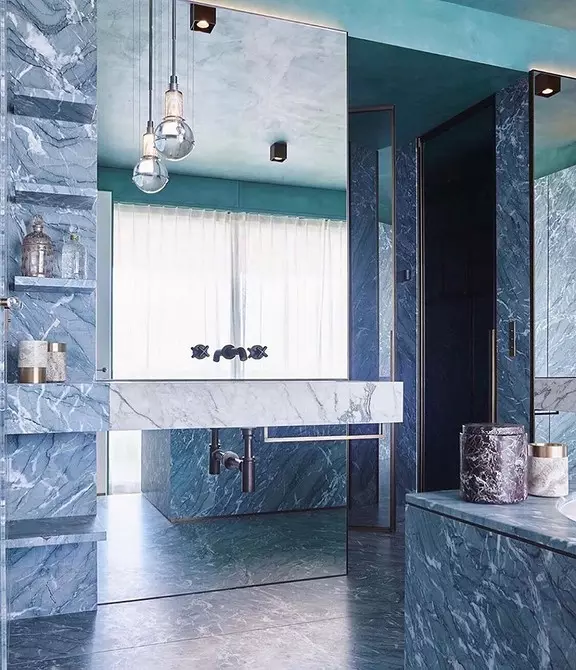 Diseño de tendencias del baño azul: acabado adecuado, elección de color y combinación. 2892_106