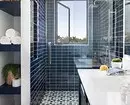 Trek desain kamar mandi biru: Rengse anu pas, pilihan warna sareng kombinasi 2892_11