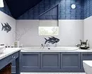 Trendna oblika modre kopalnice: Pravilen zaključek, izbira barve in kombinacija 2892_115