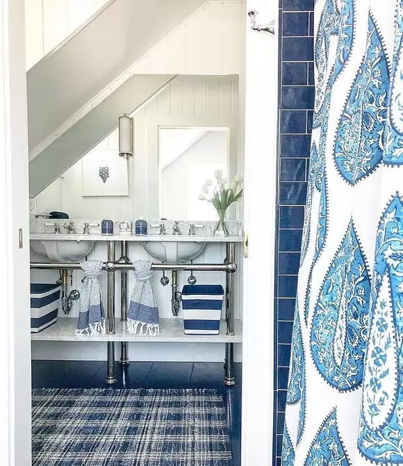 Trend design of the blue bathroom: Proper finish, choice of color and combination 2892_126