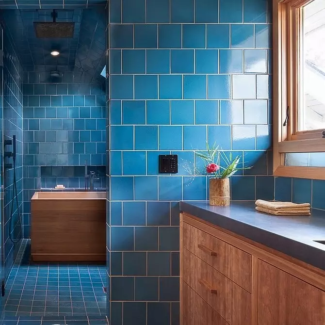 Дизајн трендова плавог купатила: правилан финиш, избор боје и комбинације 2892_127