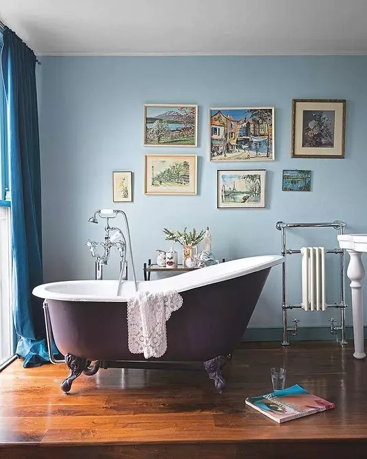 Trend design of the blue bathroom: Proper finish, choice of color and combination 2892_128