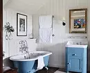 Reka bentuk trend bilik mandi biru: selesai yang betul, pilihan warna dan gabungan 2892_132