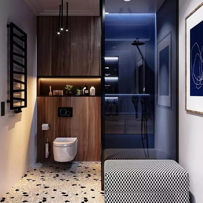 Trend Design modré koupelny: Správný povrch, výběr barvy a kombinace 2892_31