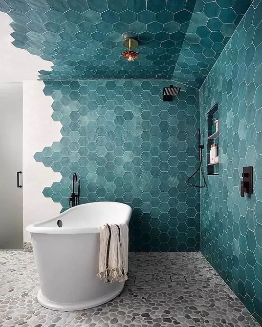 Trend design of the blue bathroom: Proper finish, choice of color and combination 2892_50