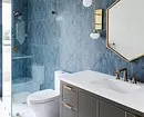 Trend design av det blå badrummet: rätt finish, val av färg och kombination 2892_65
