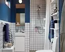 Trek desain kamar mandi biru: Rengse anu pas, pilihan warna sareng kombinasi 2892_81