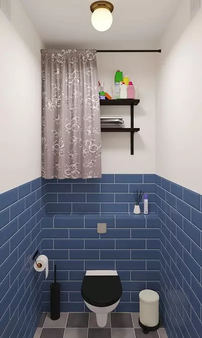 Diseño de tendencias del baño azul: acabado adecuado, elección de color y combinación. 2892_85