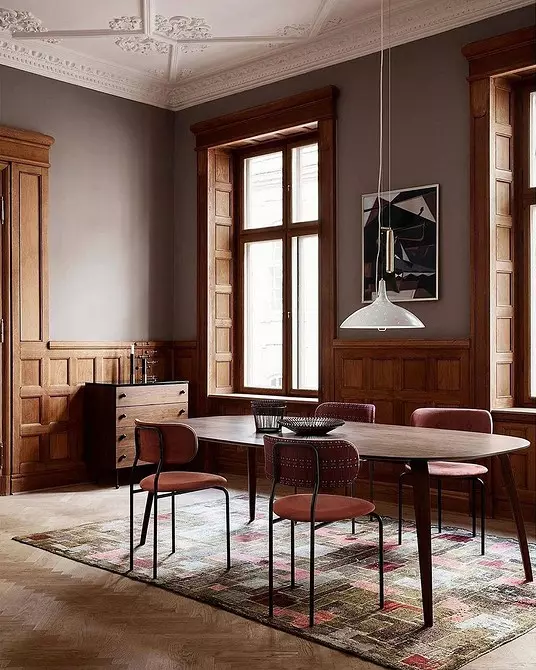 Sala de estar en marrón: Desmontamos las características de los tonos naturales y las texturas naturales. 2963_122