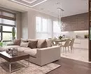 Sala de estar em Brown: Desmontamos as características de tonalidades naturais e texturas naturais 2963_25