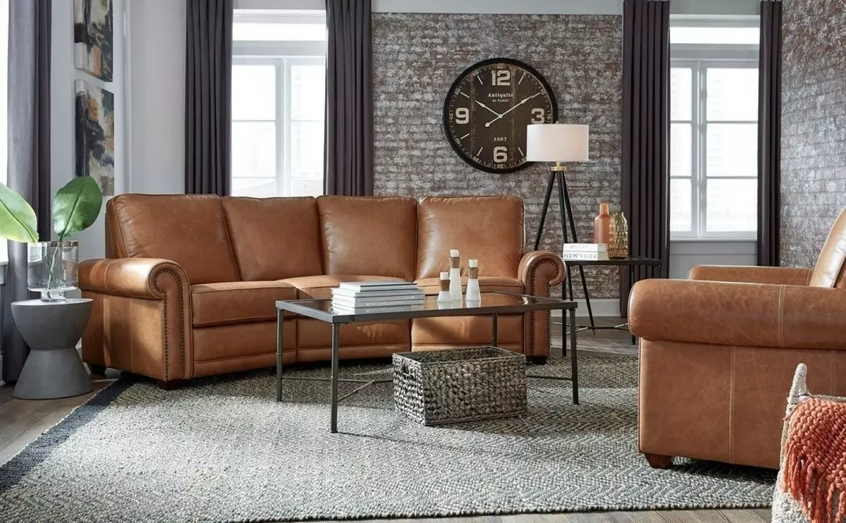 Sala de estar en marrón: Desmontamos las características de los tonos naturales y las texturas naturales. 2963_36