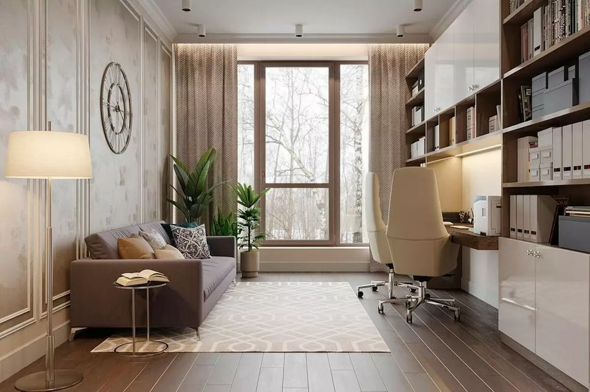 Sala de estar en marrón: Desmontamos las características de los tonos naturales y las texturas naturales. 2963_37