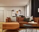 Gyvenamasis kambarys rudos spalvos: mes išartiname natūralių atspalvių ir natūralių tekstūrų savybes 2963_41