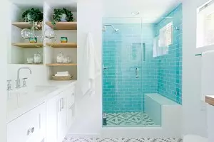 Frais et spectaculaire: nous avons déclaré la conception de la salle de bain turquoise (83 photos) 2988_1