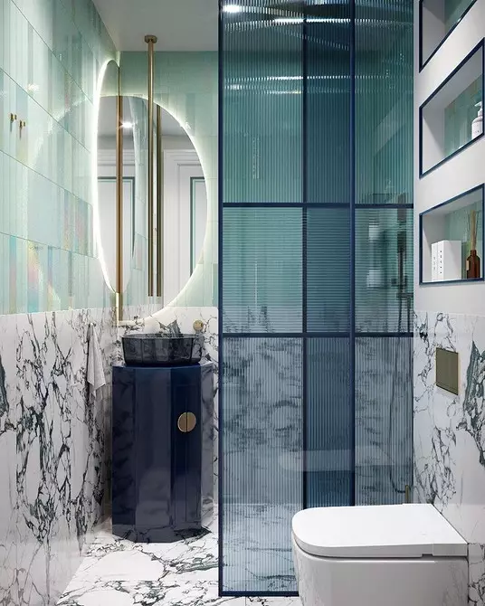 Frais et spectaculaire: nous avons déclaré la conception de la salle de bain turquoise (83 photos) 2988_10