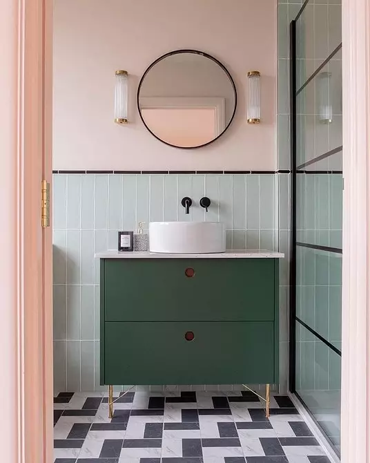 Свјеже и спектакуларно: Прогласили смо дизајн тиркизне купатила (83 фотографије) 2988_104