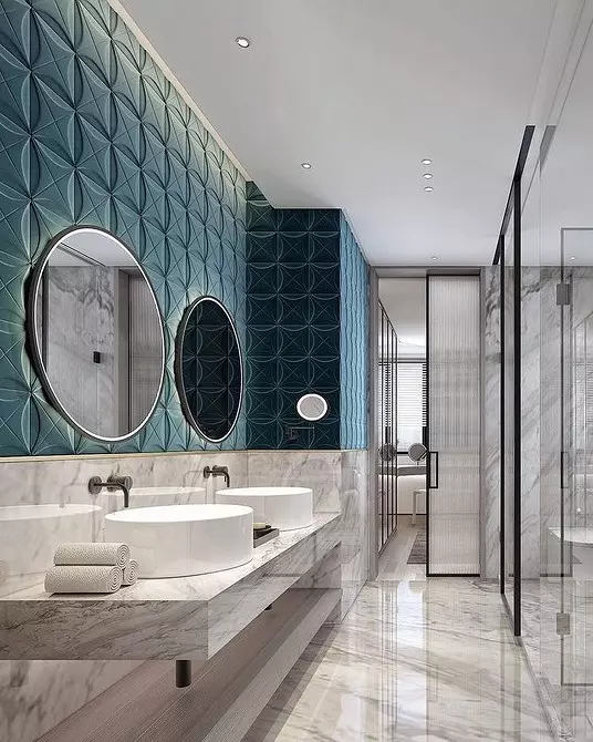 Свіжо і ефектно: оформляємо дизайн бірюзовою ванної кімнати (83 фото) 2988_110