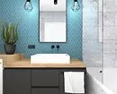 Svaigi un iespaidīgi: mēs paziņojām tirkīza vannas istabas dizainu (83 fotogrāfijas) 2988_118
