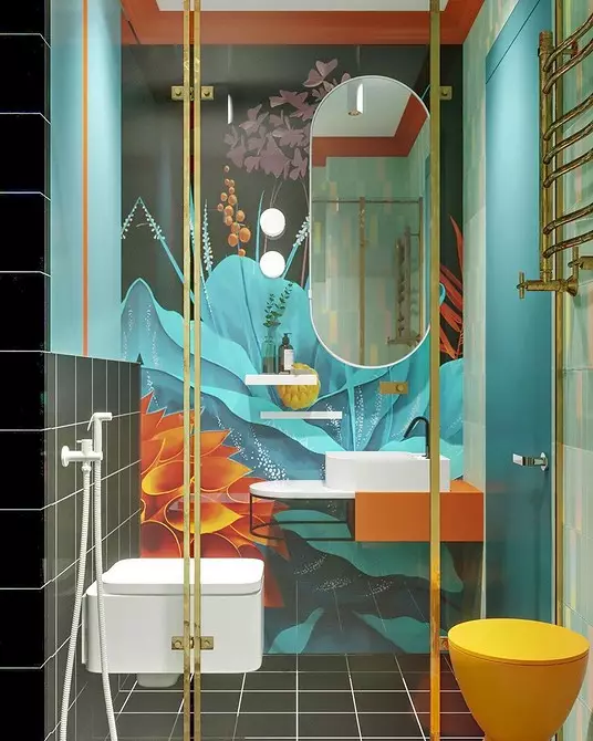 Frais et spectaculaire: nous avons déclaré la conception de la salle de bain turquoise (83 photos) 2988_140