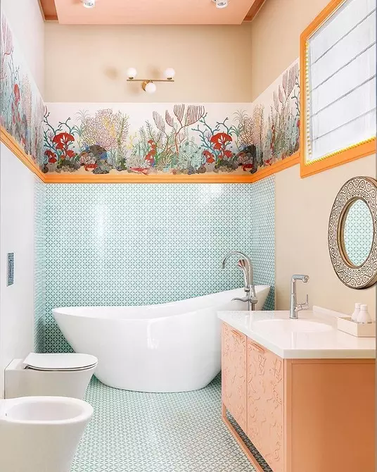 Свјеже и спектакуларно: Прогласили смо дизајн тиркизне купатила (83 фотографије) 2988_143