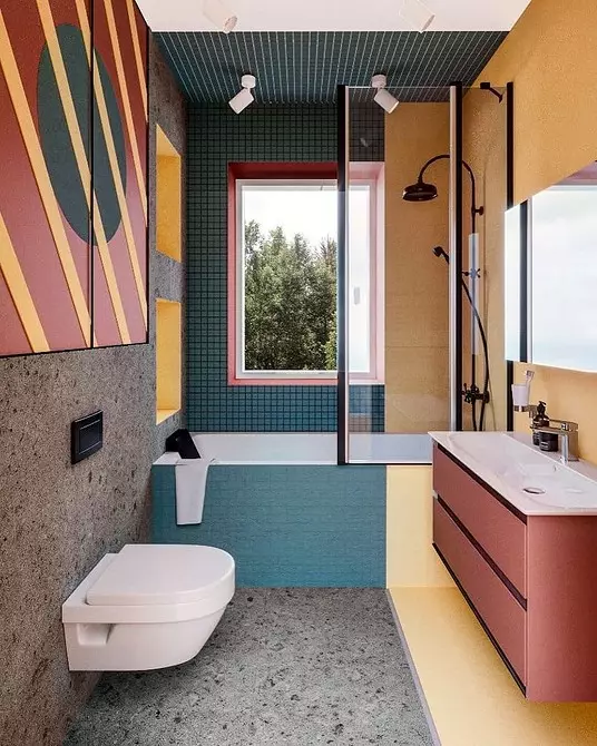 Frais et spectaculaire: nous avons déclaré la conception de la salle de bain turquoise (83 photos) 2988_144