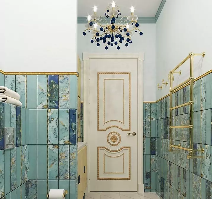 Frisk og spektakulær: Vi erklærede design af turkis badeværelse (83 billeder) 2988_153