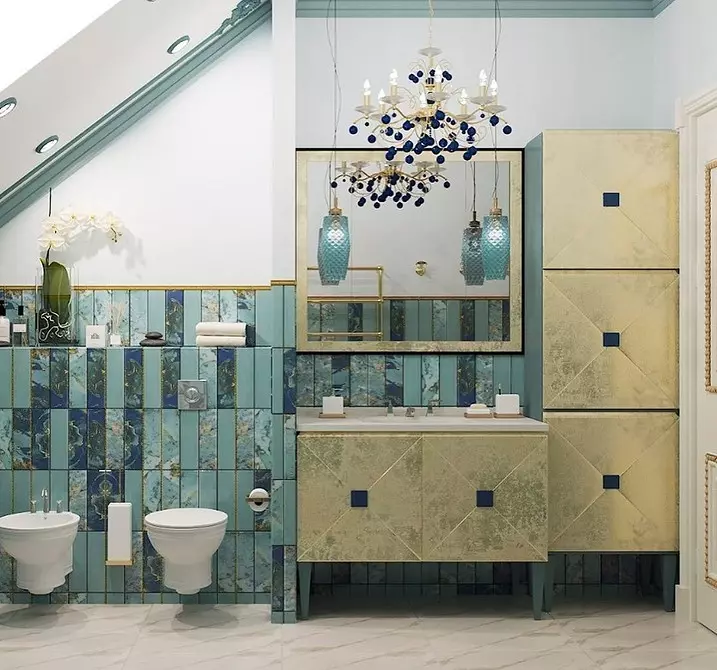 Свјеже и спектакуларно: Прогласили смо дизајн тиркизне купатила (83 фотографије) 2988_154