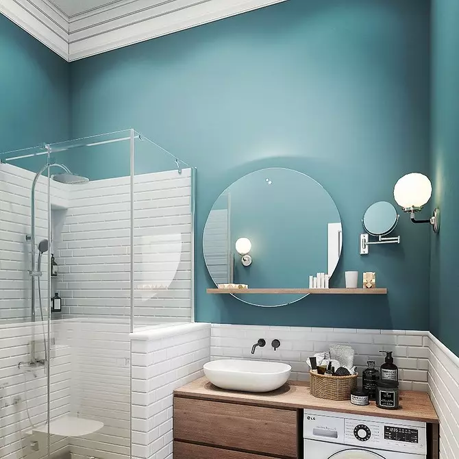 Frais et spectaculaire: nous avons déclaré la conception de la salle de bain turquoise (83 photos) 2988_162