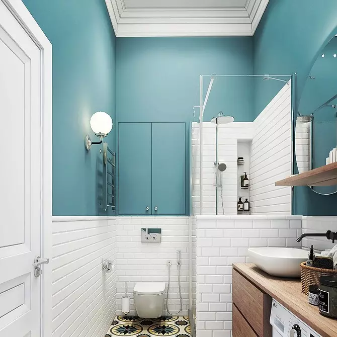 Fresh and spectacular: we declared the design of the turquoise bathroom (83 photos) 2988_163