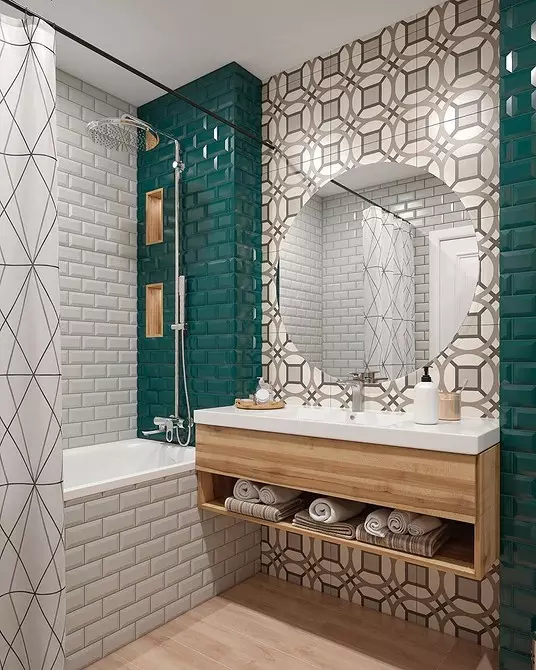 Fresco e espetacular: declaramos o design do banheiro turquesa (83 fotos) 2988_165