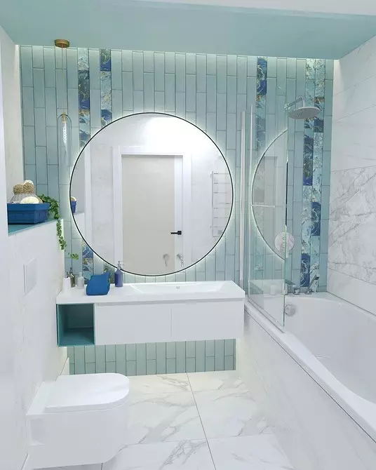 Čerstvé a veľkolepé: vyhlásili sme dizajn tyrkysovej kúpeľne (83 fotografií) 2988_29